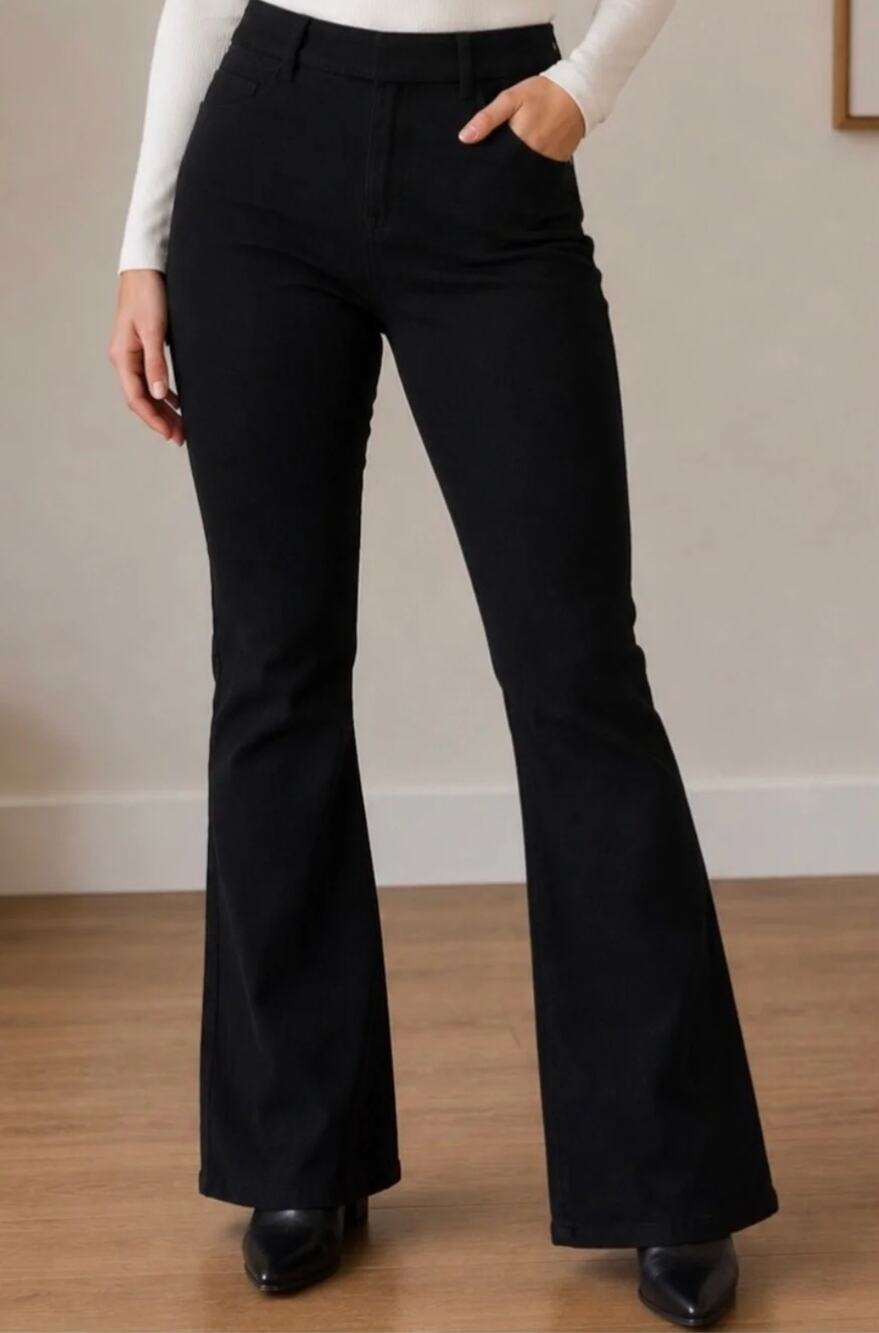 URBAN OUTFITTERS Black Bell Bottom Corduroy Jeans Size 12